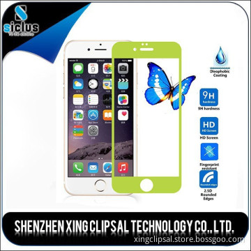 Handphone accessories, glass screen protector for iphone, color tempered glass screen protector for iphone 6 6plus